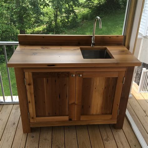 outdoor kitchen cabinets with sink